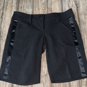 Denny rose shorts Elegant Black Women's Shorts tuxedo stripe sides